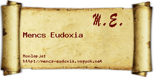 Mencs Eudoxia névjegykártya